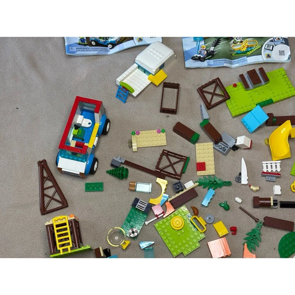 Lot of Disney Pixar LEGO Toy Story Sets 10769 and 10768 Incomplete with Manuals